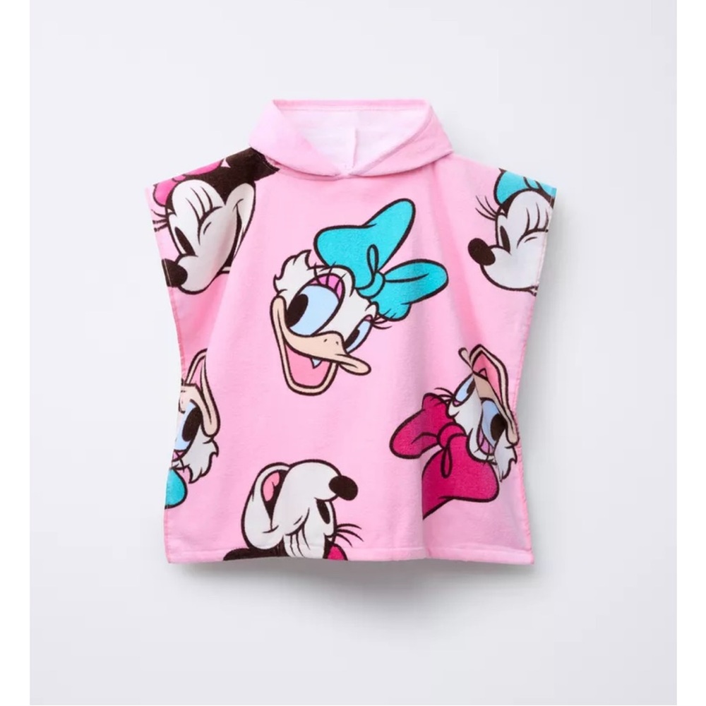 Zara Minnie Mouse & Daisy Duck Terrycloth poncho